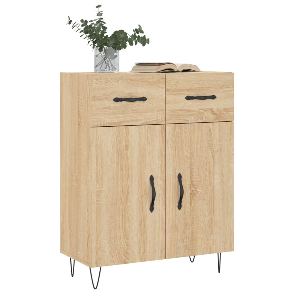 Dressoir 69,5X34X90 Cm Bewerkt Hout Kleurig