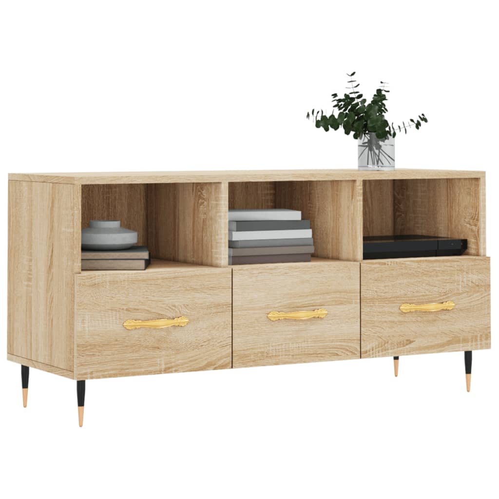 Tv-Meubel 02X36X50 Cm Bewerkt Hout Kleurig