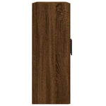 Wandkast 69,5X34X90 Cm Bewerkt Hout Bruin Eikenkleur