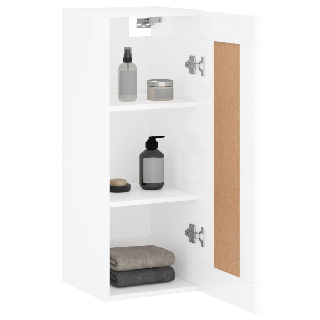 Wandkast 34,5X34X90 Cm Bewerkt Hout