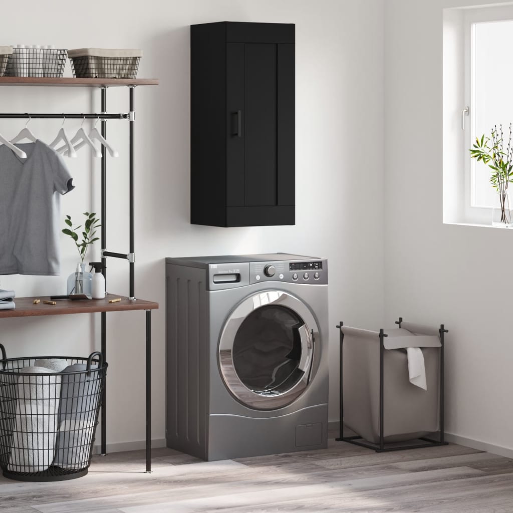 Wandkast 34,5X34X90 Cm Bewerkt Hout Kleurig