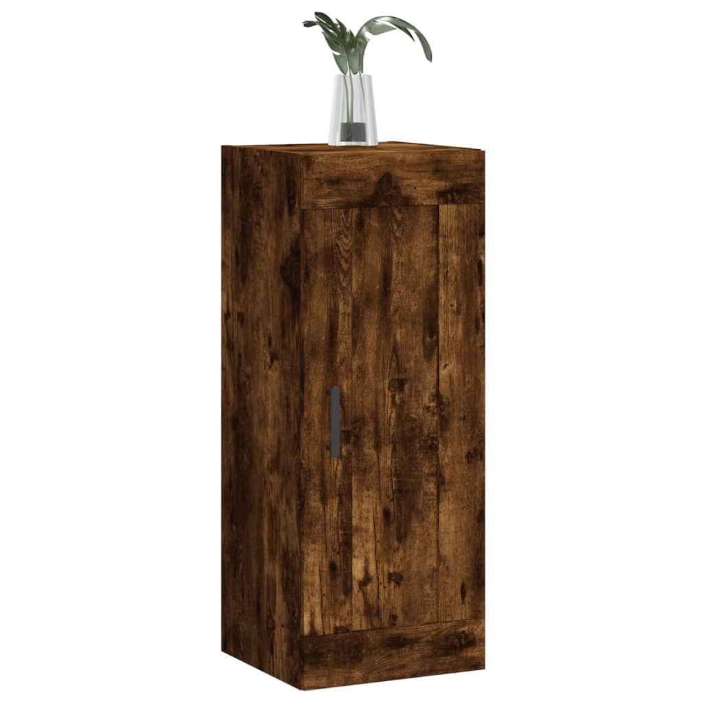 Wandkast 34,5X34X90 Cm Bewerkt Hout Kleurig