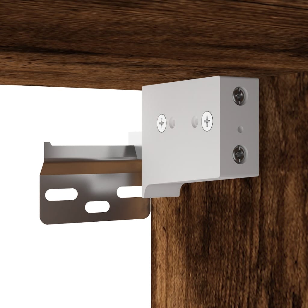 Wandkast 34,5X34X90 Cm Bewerkt Hout Kleurig