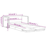 Slaapbank Vloermodel 2-In-1 122X204X55 Cm Fluweel