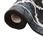 Vloerkleed Wasbaar Anti-Slip En Wit Zwart En Donkergrijs