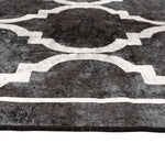 Vloerkleed Wasbaar Anti-Slip En Wit Zwart En Donkergrijs