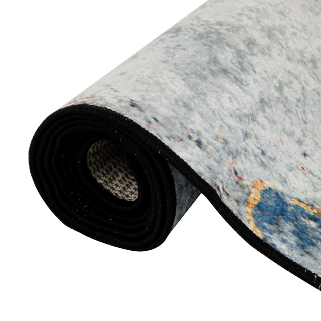 Vloerkleed Wasbaar Anti-Slip Meerkleurig Goud En Wit