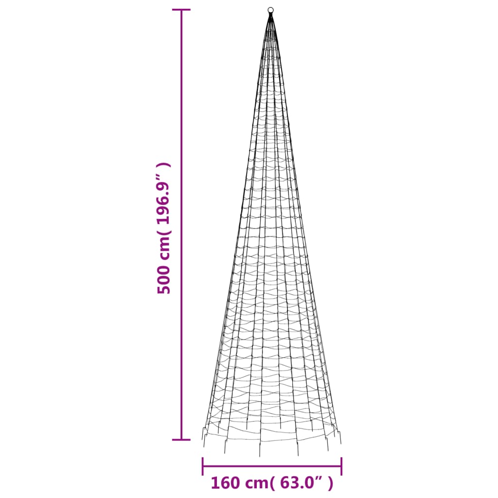 Lichtkegel Aan Vlaggenmast 1534 E Led's