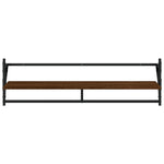 Wandschappen Met Stangen Bruin Eikenkleur