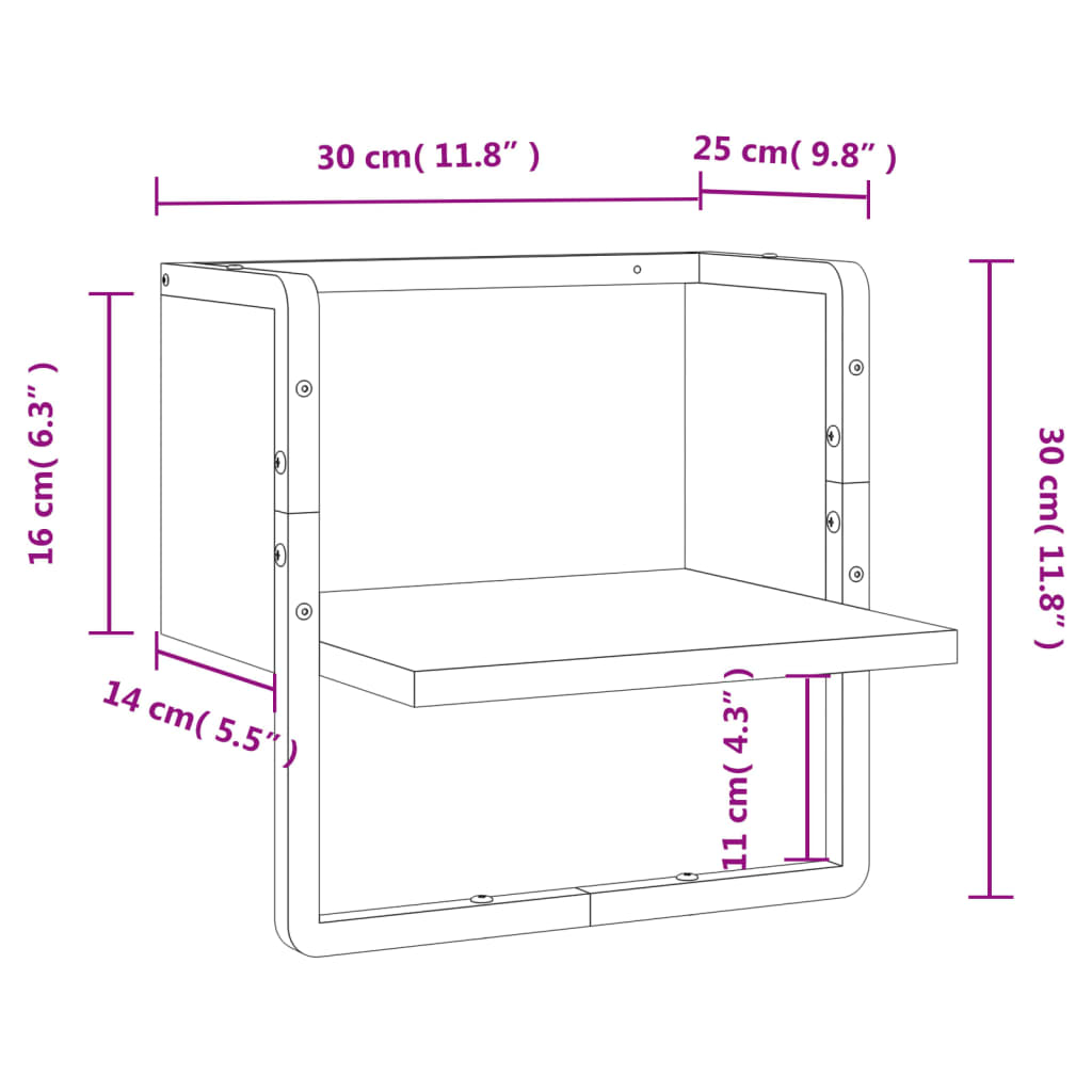 Wandschap Met Stang Kleurig