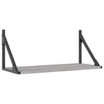 Wandschappen 60X25X25,5 Cm Bewerkt Hout Eiken Grijs Sonoma