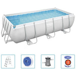 Bestway Power Steel Zwembadset Rechthoekig 404X201X100 Cm