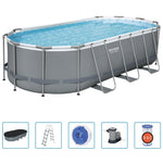 Bestway Zwembad Power Steel Bovengronds Ovaal 549X274X122 Cm