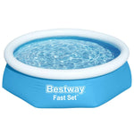 Bestway Fast Set Zwembad Opblaasbaar Rond 244X66 Cm