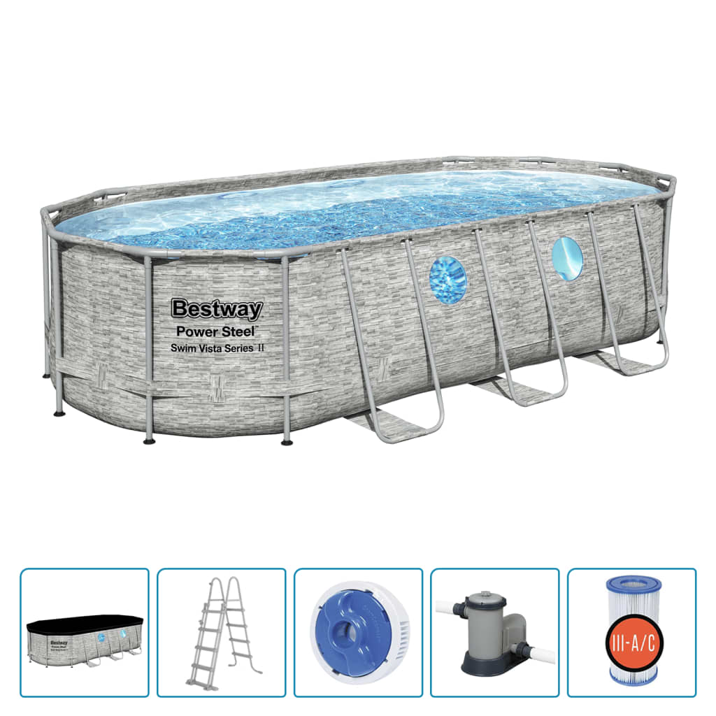 Bestway Power Steel Zwembadset Swim Vista Series 549X274X122 Cm