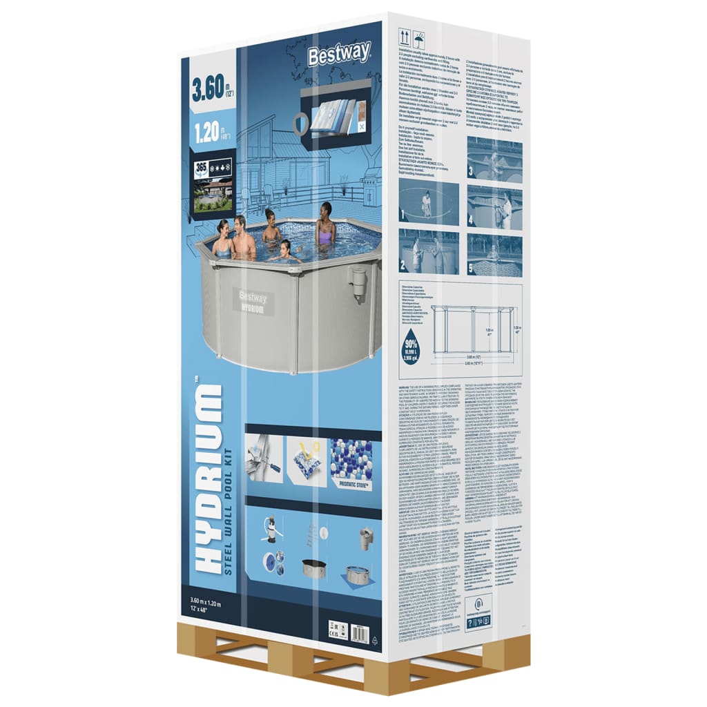 Bestway Hydrium Zwembad Frame Bovengronds Rond 360X120 Cm