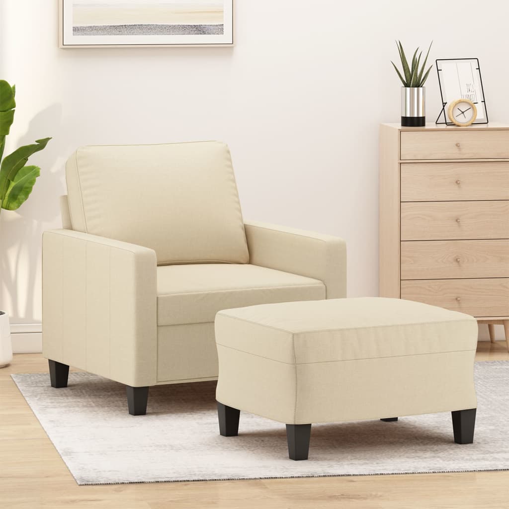 Fauteuil Met Voetenbank 60 Cm Stof