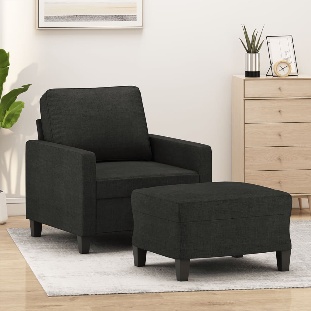 Fauteuil Met Voetenbank 60 Cm Stof