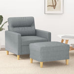 Fauteuil Met Voetenbank 60 Cm Stof