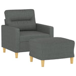 Fauteuil Met Voetenbank 60 Cm Stof