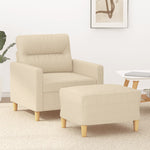 Fauteuil Met Voetenbank 60 Cm Stof