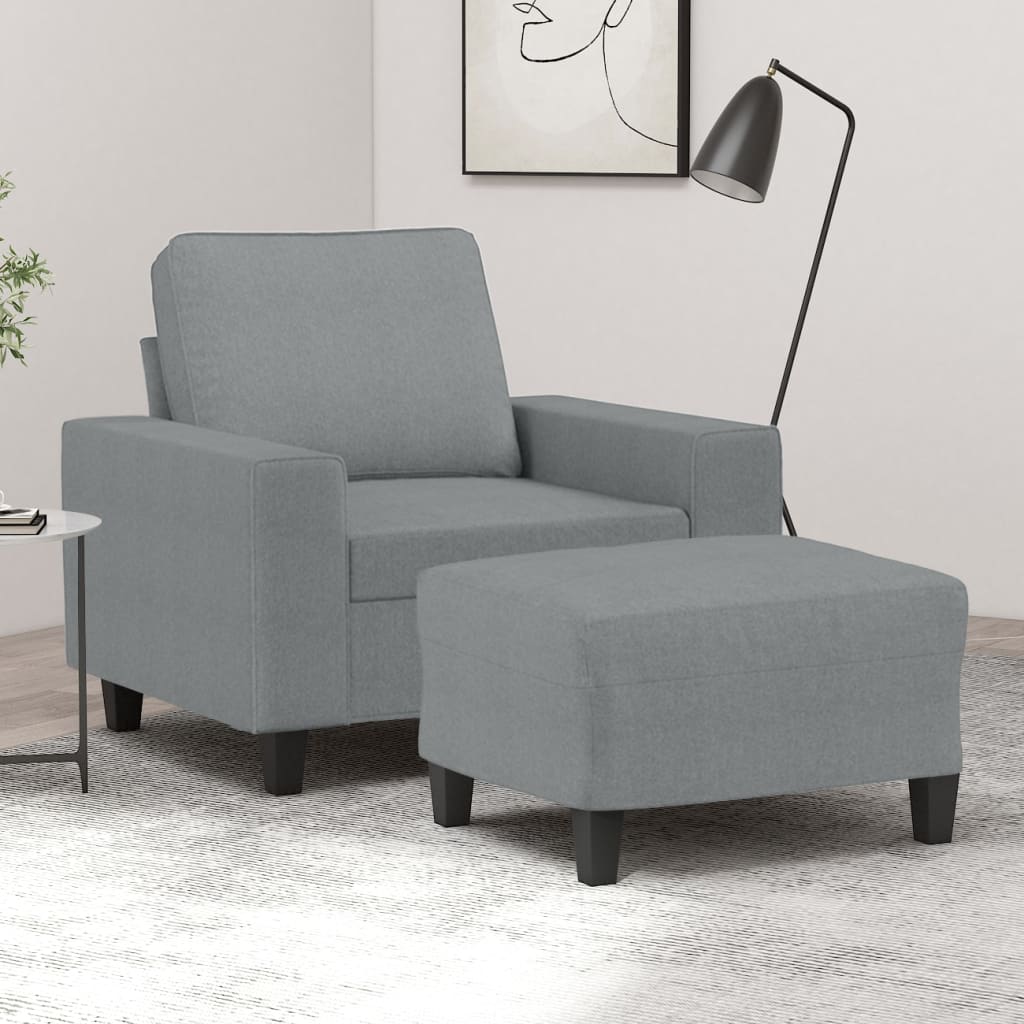 Fauteuil Met Voetenbank 60 Cm Stof