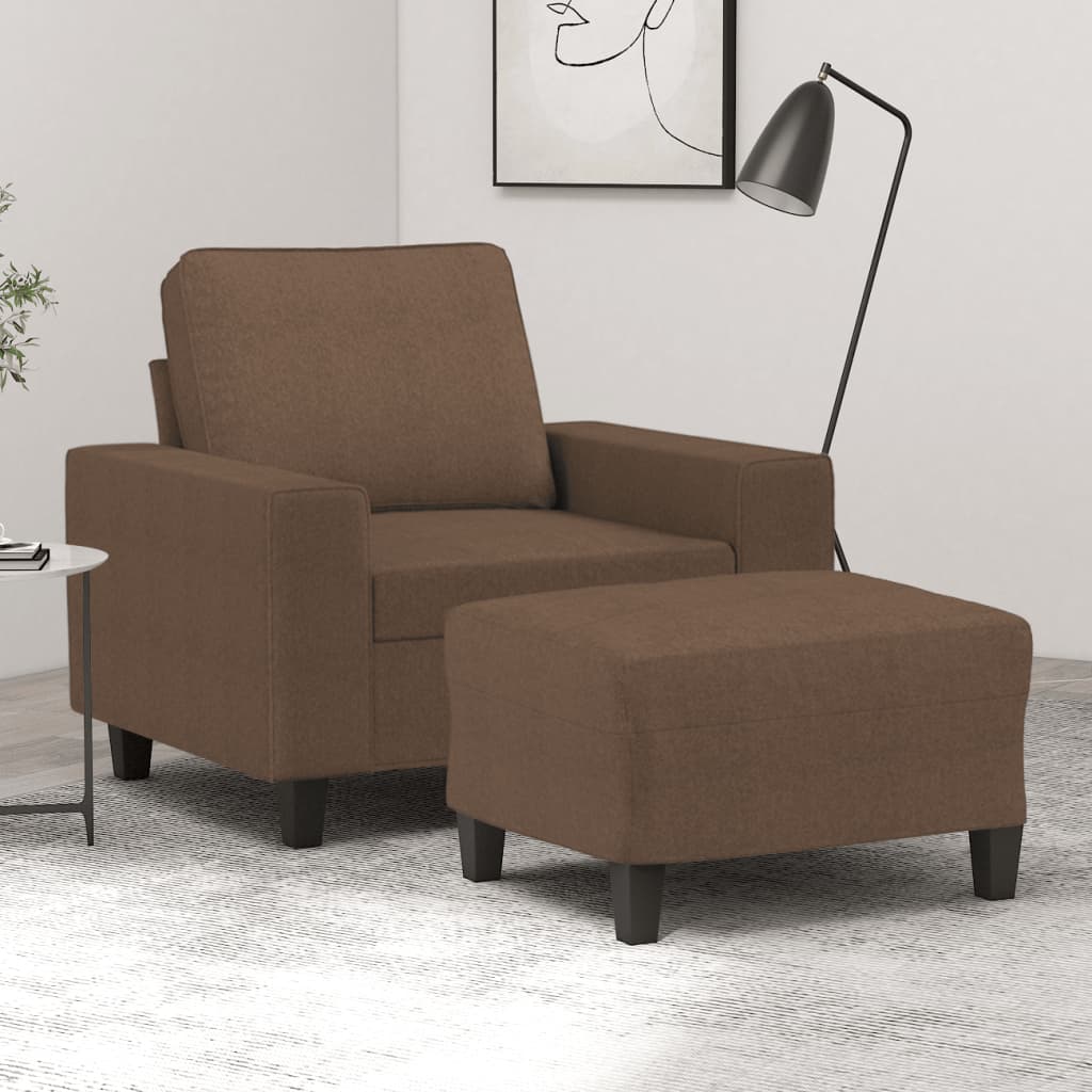 Fauteuil Met Voetenbank 60 Cm Stof