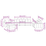 4-Delige Loungeset Met Kussens Stof