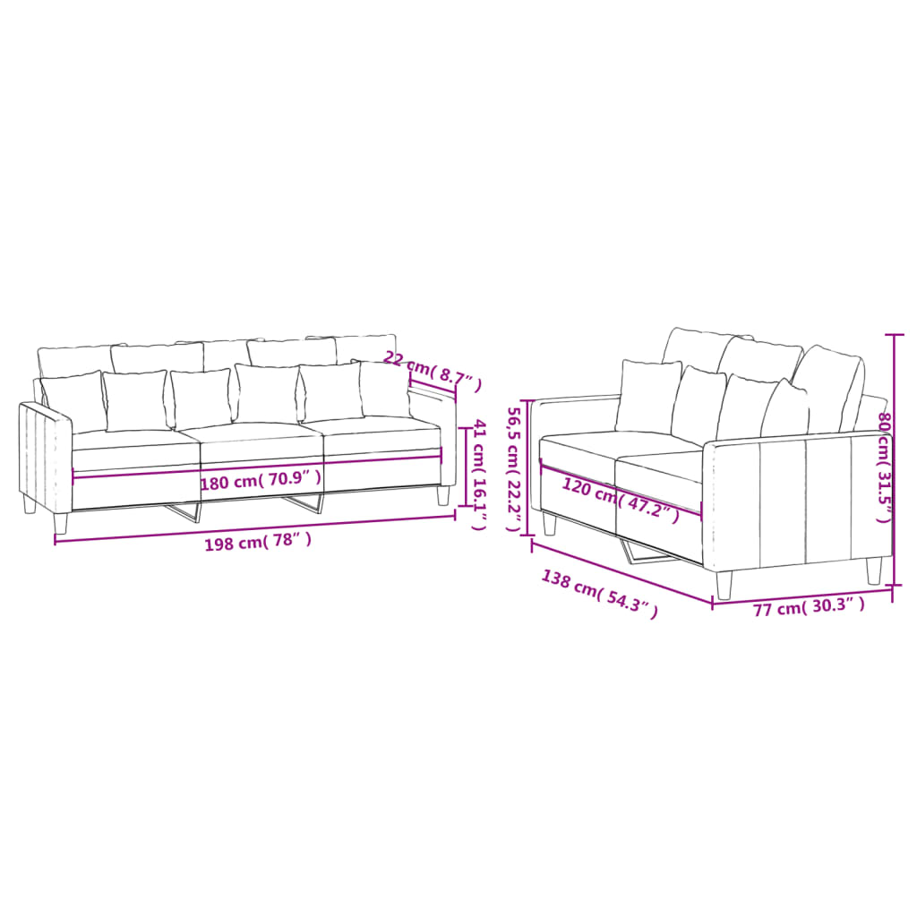 2-Delige Loungeset Fluweel