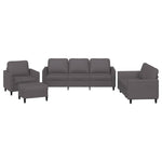 4-Delige Loungeset Met Kussens Kunstleer Bruin
