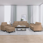 4-Delige Loungeset Met Kussens Kunstleer Bruin