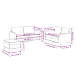 3-Delige Loungeset Met Kussens Kunstleer