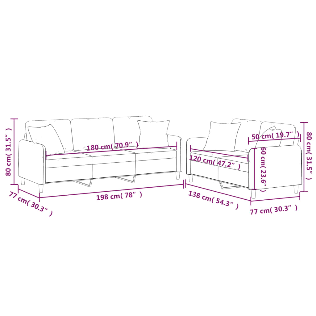 2-Delige Loungeset Stof