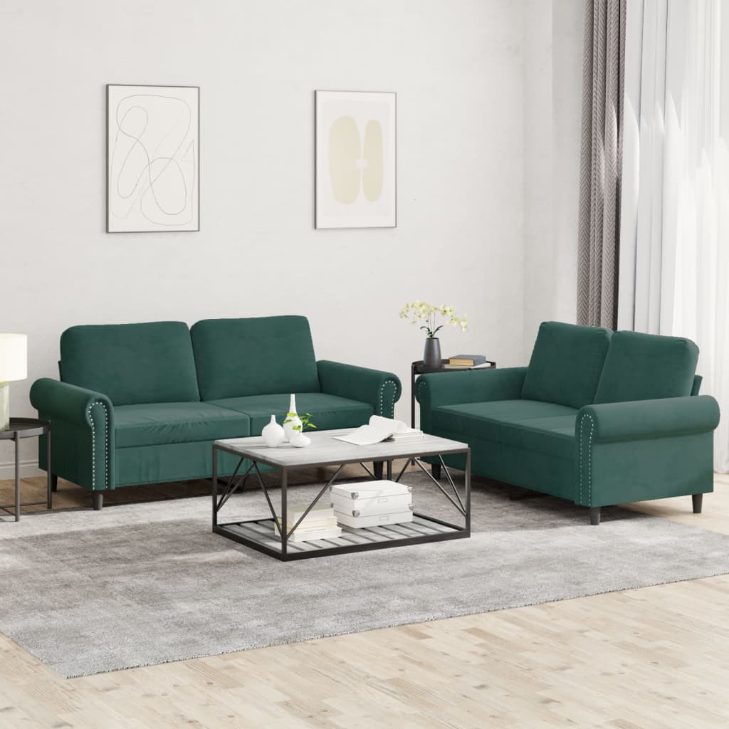 2-Delige Loungeset Met Kussens Fluweel