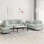 3-Delige Loungeset Met Kussens Fluweel