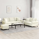 3-Delige Loungeset Met Kussens Fluweel