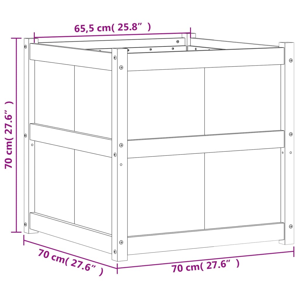 Plantenbak 70X70X70 Cm Geïmpregneerd Grenenhout