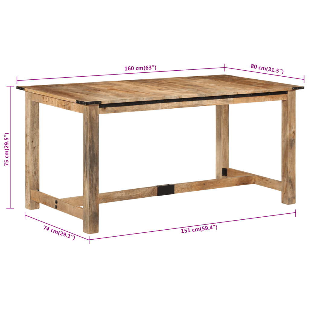 Eettafel Massief Mangohout