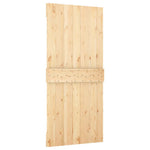 Schuifdeur Met Beslag 95X210 Cm Massief Grenenhout