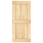 Schuifdeur Met Beslag 95X210 Cm Massief Grenenhout
