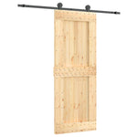 Schuifdeur Met Beslag 80X210 Cm Massief Grenenhout