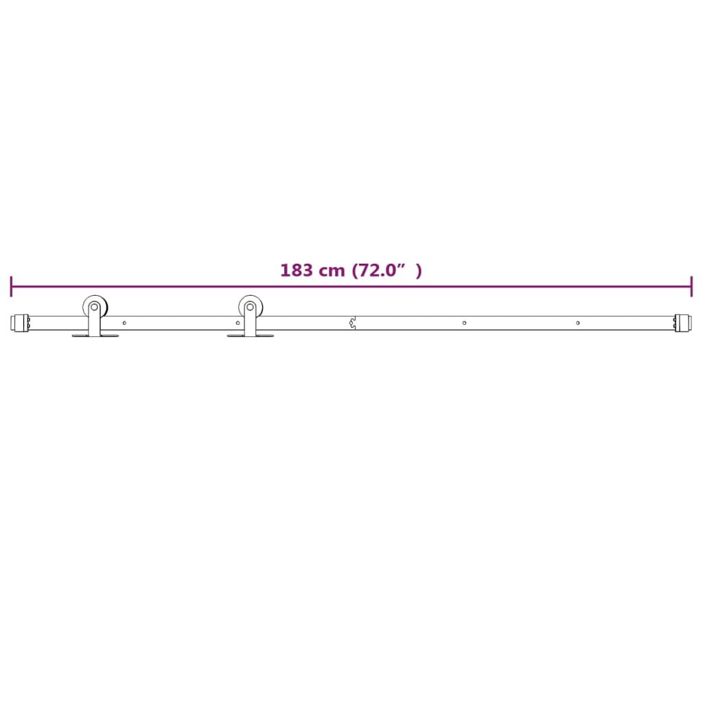 Schuifdeur Met Beslag 80X210 Cm Massief Grenenhout Zwart