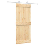 Schuifdeur Met Beslag 85X210 Cm Massief Grenenhout