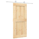Schuifdeur Met Beslag 90X210 Cm Massief Grenenhout