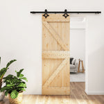 Schuifdeur Met Beslag 70X210 Cm Massief Grenenhout
