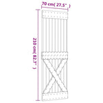 Schuifdeur Met Beslag 70X210 Cm Massief Grenenhout
