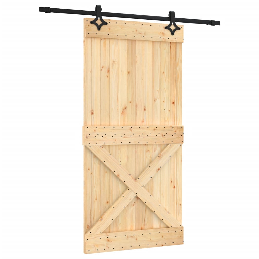 Schuifdeur Met Beslag 100X210 Cm Massief Grenenhout
