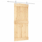 Schuifdeur Met Beslag 90X210 Cm Massief Grenenhout