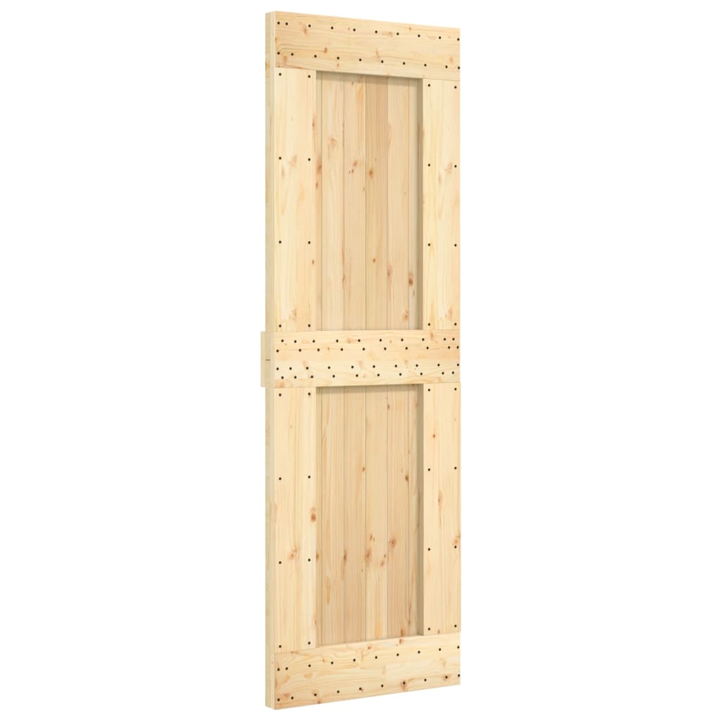 Schuifdeur Met Beslag 70X210 Cm Massief Grenenhout Blauw