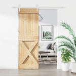 Schuifdeur Met Beslag 70X210 Cm Massief Grenenhout